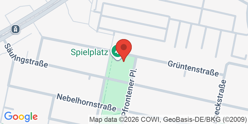 Mapa de la ubicación de Spielplatz "Pfrontener Platz nördlich, zur Grüntenstraße"