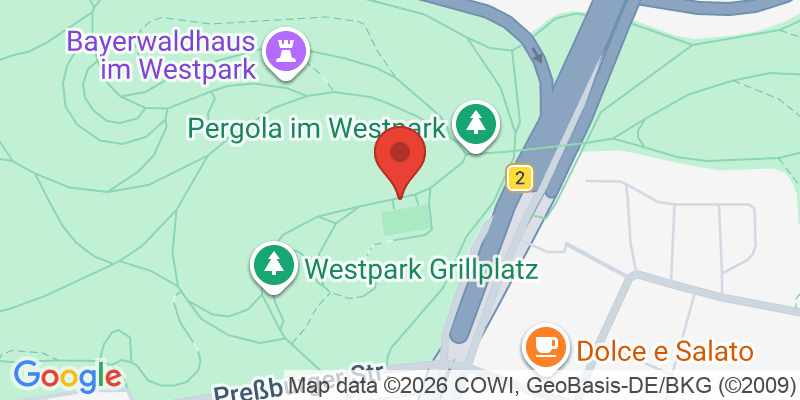 Mapa de la ubicación de Spielplatz "Westpark West, am Clematishügel (Hartplatz West)"
