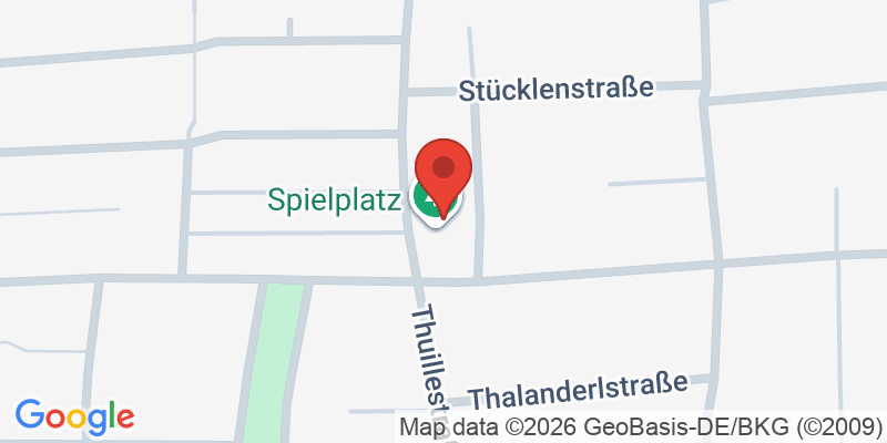 Mapa de la ubicación de Spielplatz "Thuillestraße, Ecke Pläntschweg"