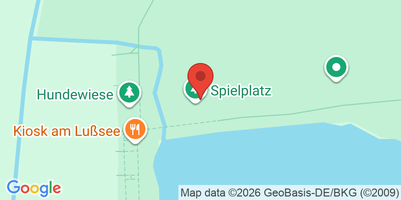 Mapa de la ubicación de Spielplatz "Lußsee Badegelände I, Kreuzkapellenstraße am Parkplatz"