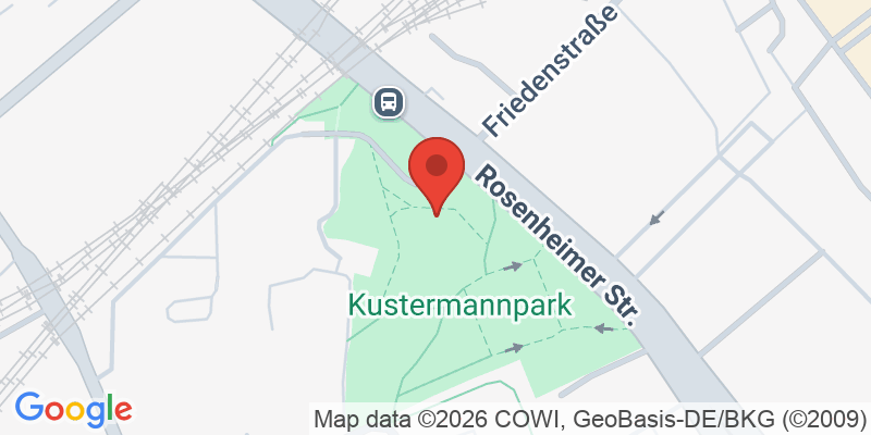 Mapa de la ubicación de Spielplatz "Kustermannpark, Rosenheimer Straße 120"