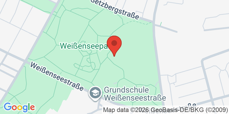 Mapa de la ubicación de Spielplatz "Weißenseestraße, Freizeitpark Mitte"