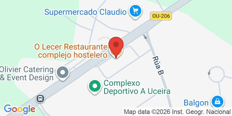 Mapa de la ubicación de O Lecer Restaurante complejo hostelero
