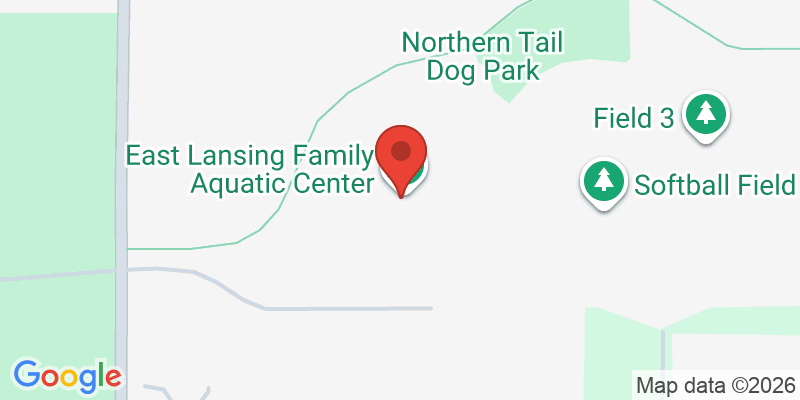 Mapa de la ubicación de East Lansing Family Aquatic Center