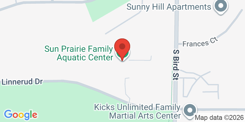 Mapa de la ubicación de Sun Prairie Family Aquatic Center