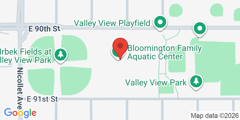 Mapa de la ubicación de Bloomington Family Aquatic Center