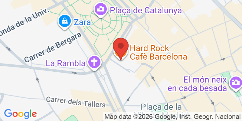 Mapa de la ubicación de Hard Rock Cafe