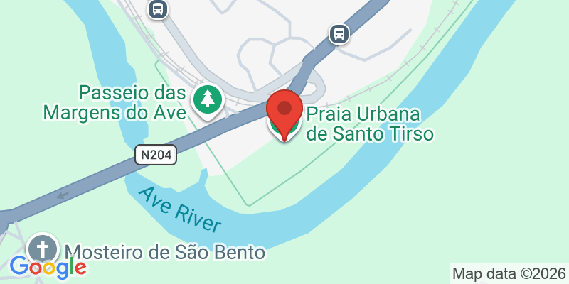 Mapa de la ubicación de Santo Tirso Urban Beach