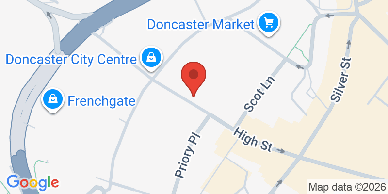 Mapa de la ubicación de The Arcade Warehouse Doncaster