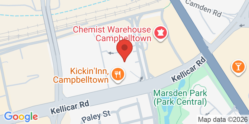 Mapa de la ubicación de Crocs Playcentre Campbelltown