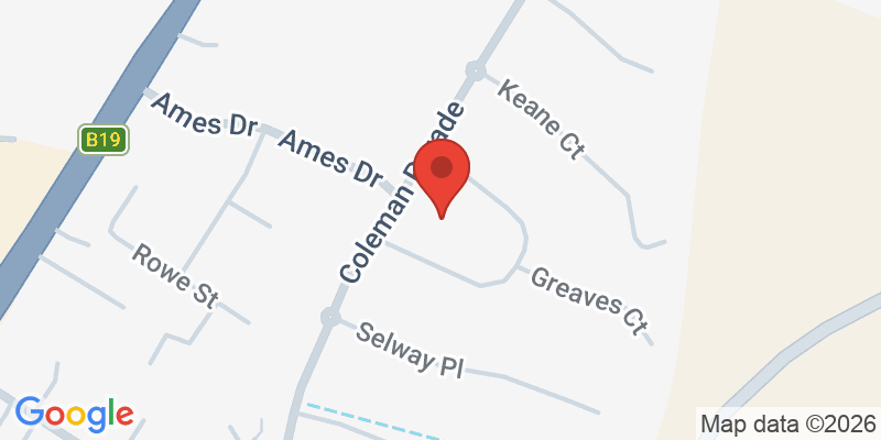 Mapa de la ubicación de Coleman Parade Reserve