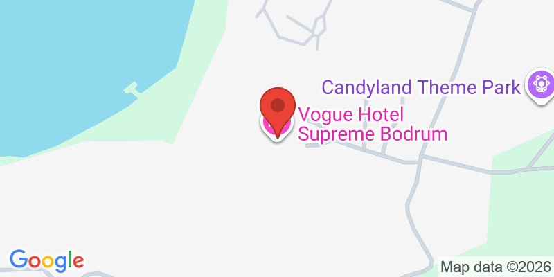 Mapa de la ubicación de Vogue Hotel Supreme Bodrum