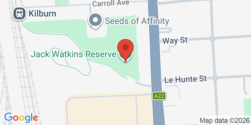 Mapa de la ubicación de Jack Watkins Reserve