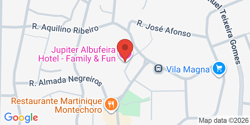 Mapa de la ubicación de Jupiter Albufeira Hotel - Family & Fun