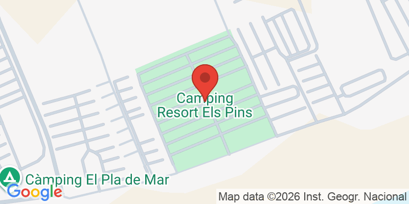 Mapa de la ubicación de Camping Resort Els Pins