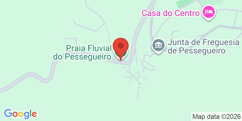 Mapa de la ubicación de Praia Fluvial do Pessegueiro
