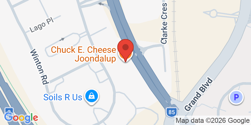 Mapa de la ubicación de Chuck E. Cheese Joondalup