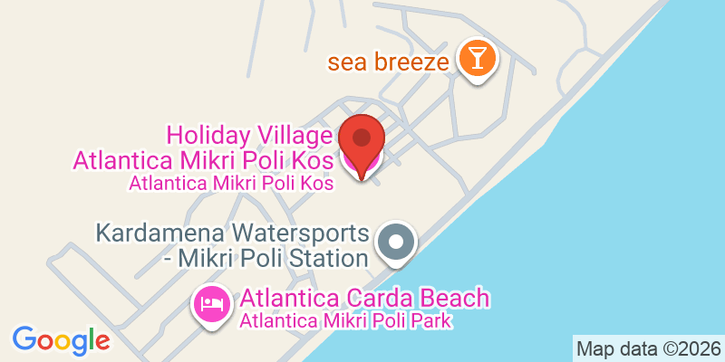 Mapa de la ubicación de Holiday Village Atlantica Mikri Poli Kos
