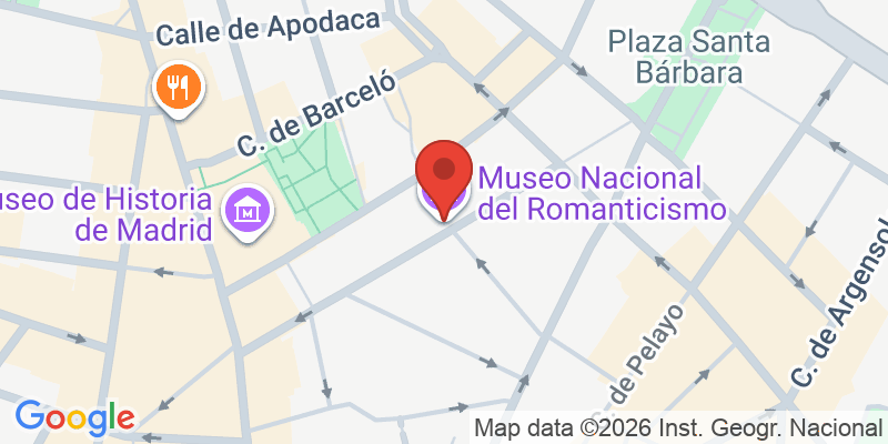 Mapa de la ubicación de Museo Nacional del Romanticismo