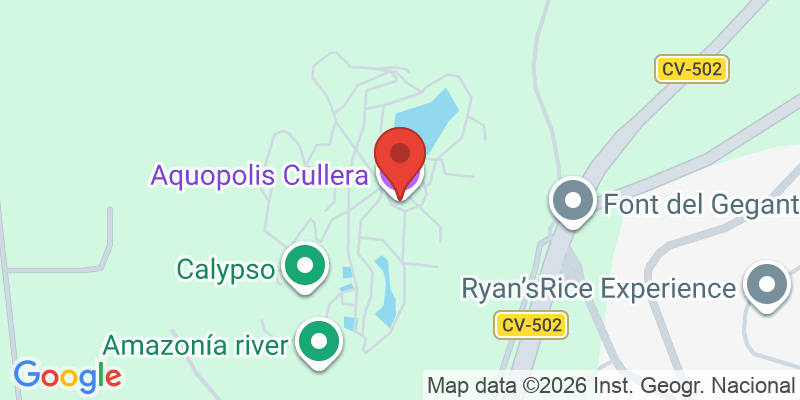 Mapa de la ubicación de Aquopolis Cullera