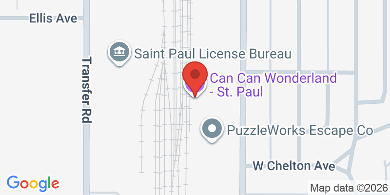 Mapa de la ubicación de Can Can Wonderland - St. Paul