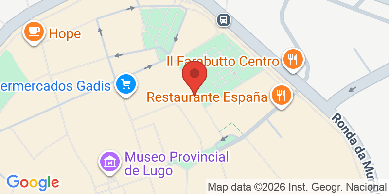 Mapa de la ubicación de El faro de los tres mundos Lugo