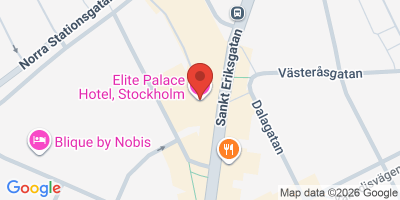 Mapa de la ubicación de Elite Palace Hotel, Stockholm