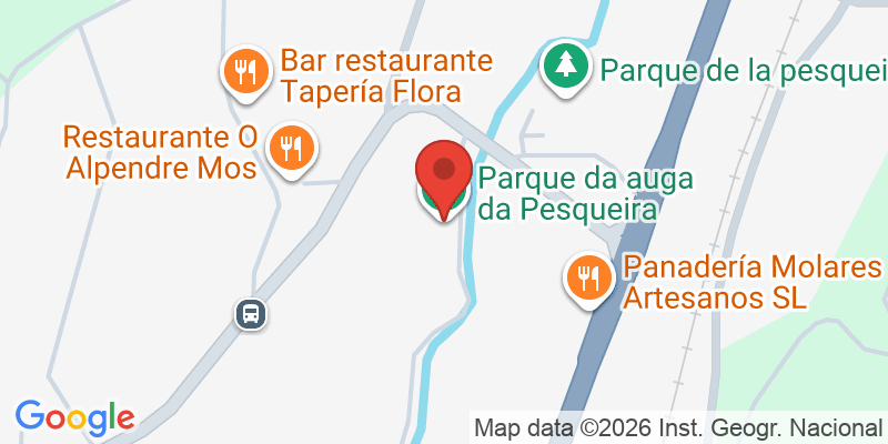 Mapa de la ubicación de Parque da auga da Pesqueira