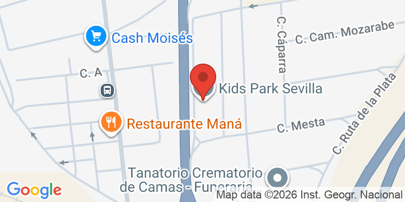Mapa de la ubicación de Kids Park Sevilla