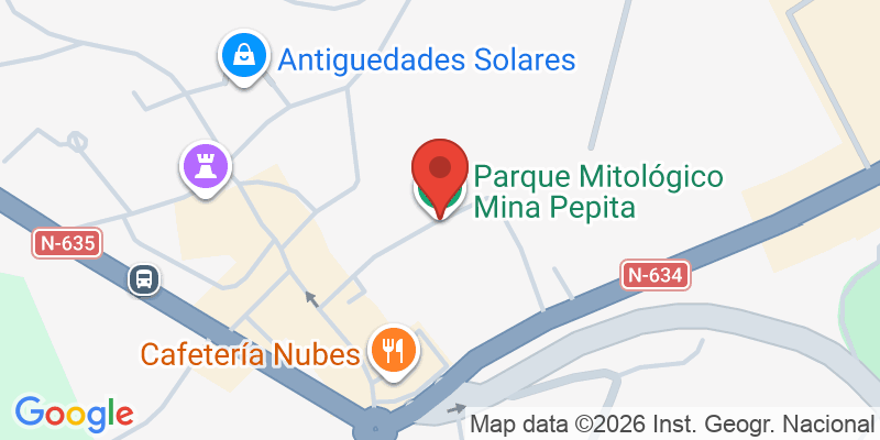 Mapa de la ubicación de Parque Mitológico Mina Pepita