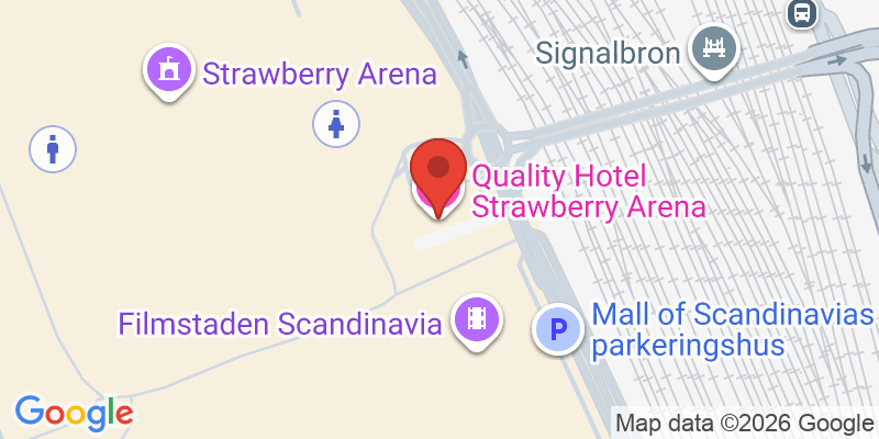 Mapa de la ubicación de Quality Hotel Strawberry Arena