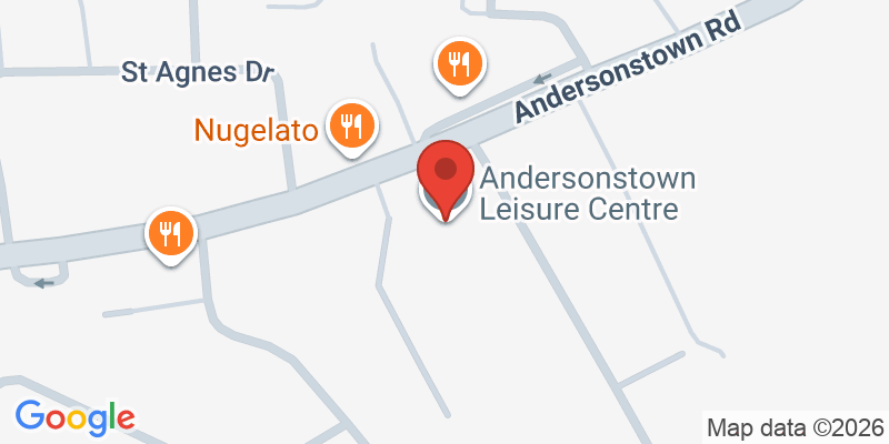 Mapa de la ubicación de Andersonstown Leisure Centre