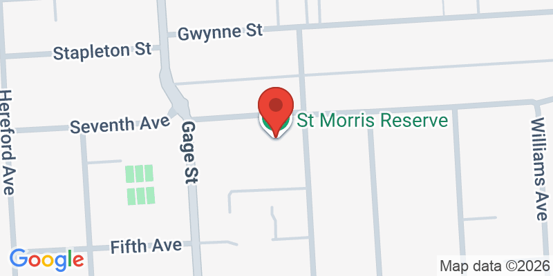 Mapa de la ubicación de St Morris Reserve