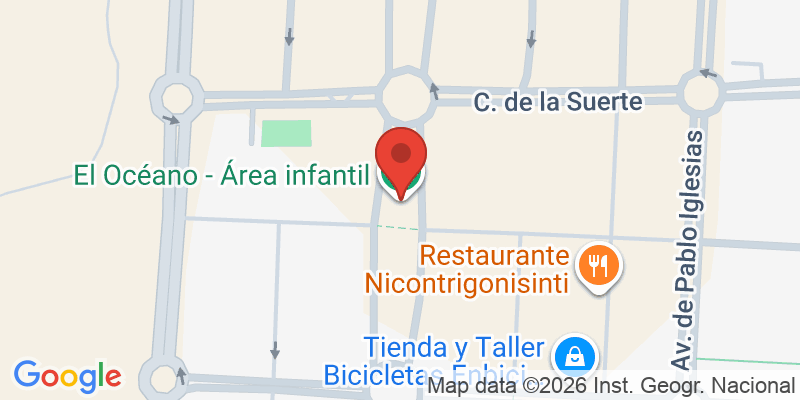 Mapa de la ubicación de El Océano - Área infantil