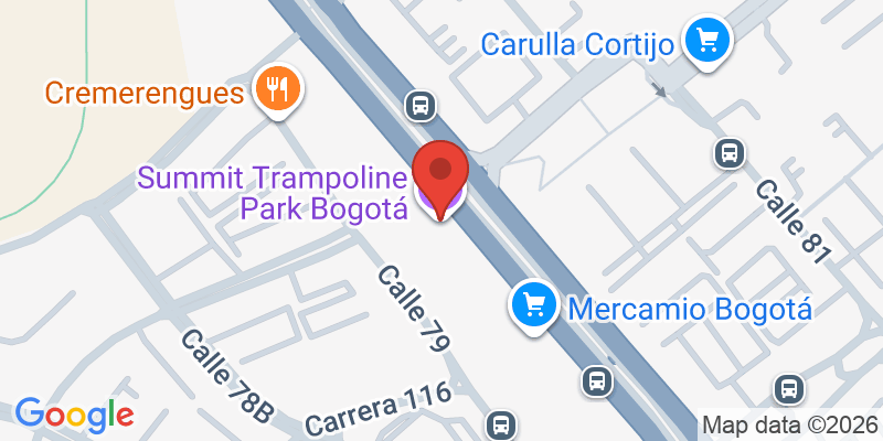 Mapa de la ubicación de Summit Trampoline Park Bogotá