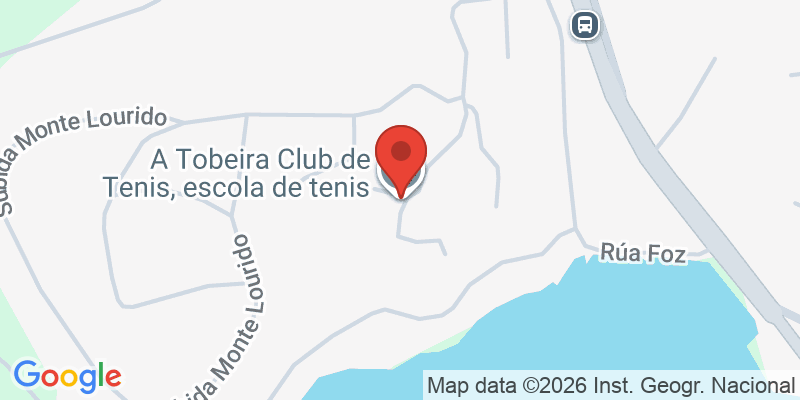 Mapa de la ubicación de A Tobeira Club de Tenis, escuela de tenis