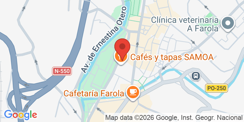 Mapa de la ubicación de Cafés y tapas SAMOA