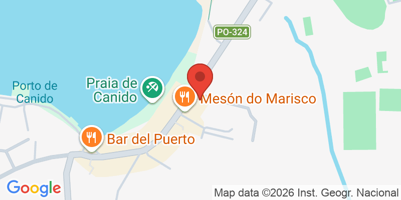 Mapa de la ubicación de Ondas de Canido