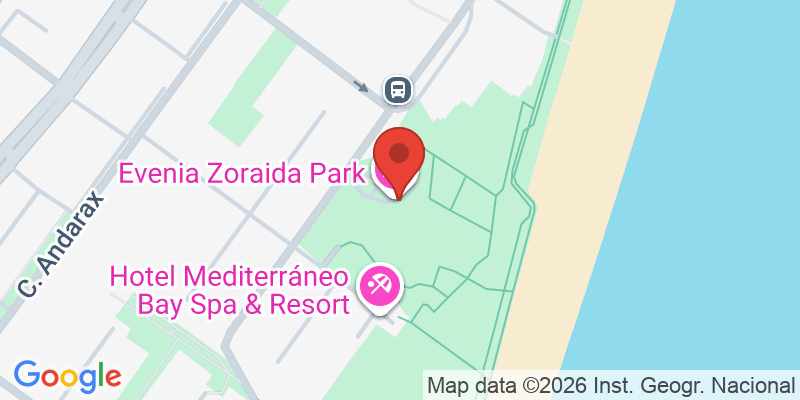 Mapa de la ubicación de Evenia Zoraida Park Hotel
