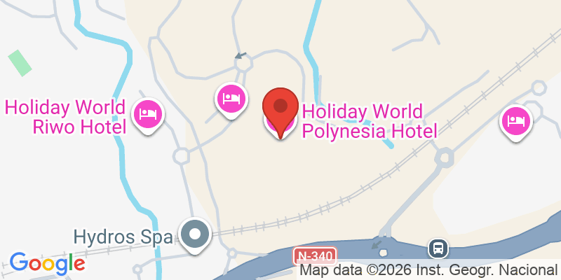 Mapa de la ubicación de Hotel Holiday Polynesia - Holiday World