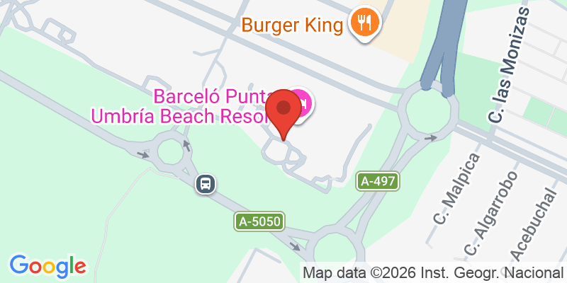 Mapa de la ubicación de Barceló Punta Umbría Beach Resort