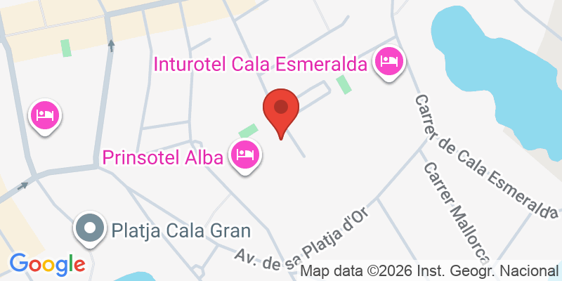 Mapa de la ubicación de Apartamentos Cala d'Or Playa