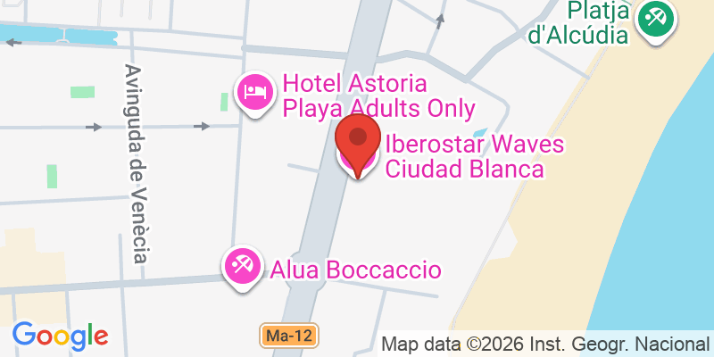 Mapa de la ubicación de Iberostar Ciudad Blanca