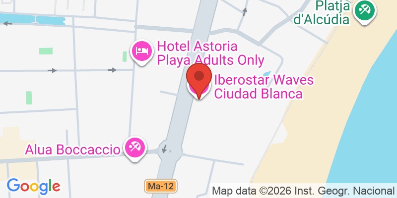 Mapa de la ubicación de Hotel IBEROSTAR Ciudad Blanca