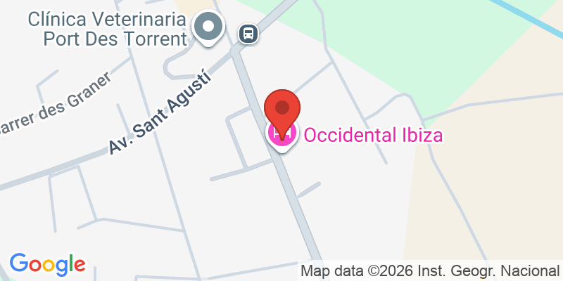 Mapa de la ubicación de Occidental Ibiza