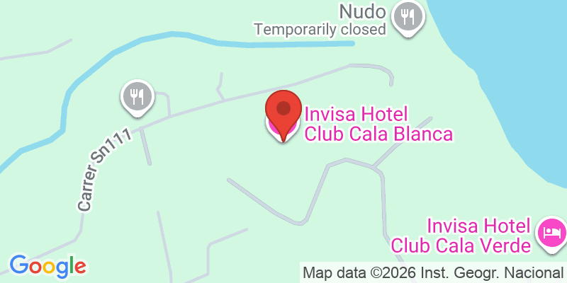 Mapa de la ubicación de Invisa Hotel Club Cala Blanca