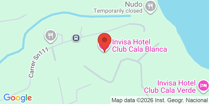 Mapa de la ubicación de Invisa Hotel Club Cala Blanca