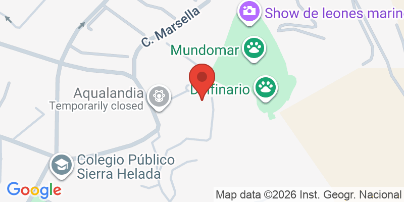 Mapa de la ubicación de Aqualandia