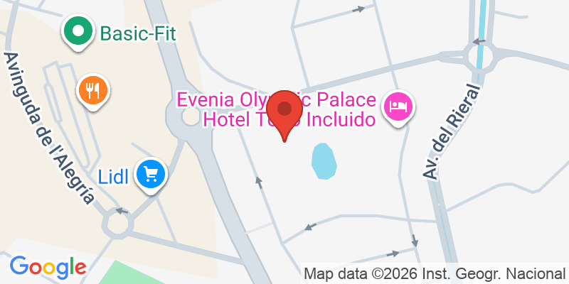 Mapa de la ubicación de Evenia Olympic Park