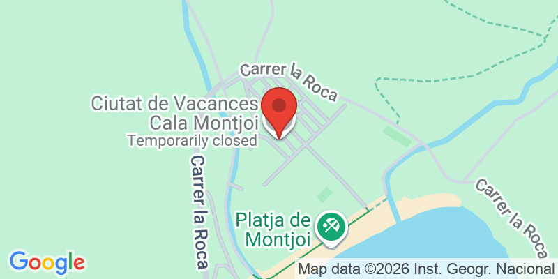 Mapa de la ubicación de Cala Montjoi